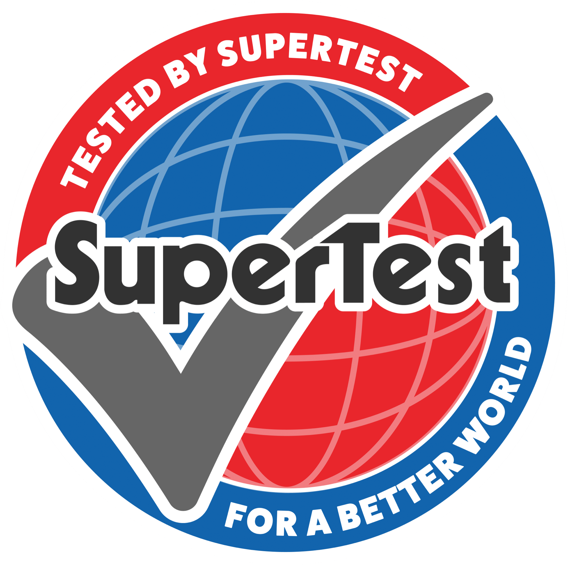 Supertest tested logo dark clear brackground